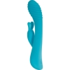 Evolved Aqua Bunny Blue Dual Orgasm Bendable Shaft Rabbit Vibrator 
