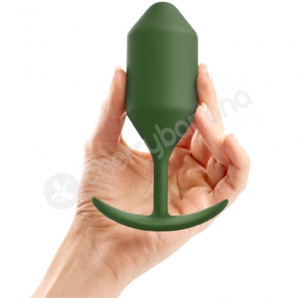 B-Vibe Army Green Snug Plug 4 Weighted 5.2" Butt Plug