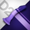 Avant D2 Purple Rain Platinum Cured Silicone Dildo With Suction Cup Base