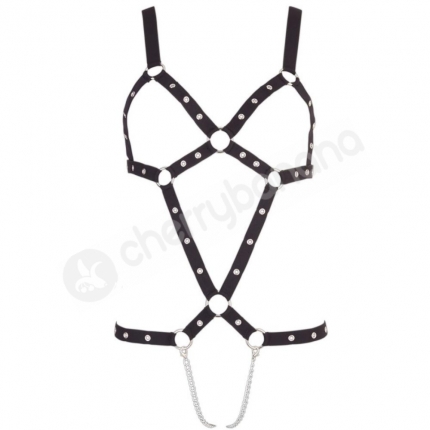 Bad Kitty Bodysuit Black Body Harness - Fits Approx 6-12 AU