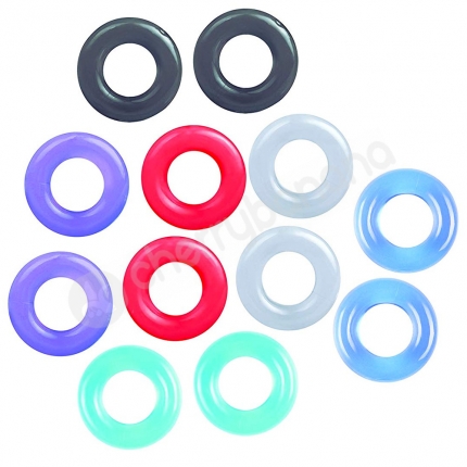 Baller's Dozen 12 Stretchy Cock Rings Baller's Dozen 12 Stretchy Cock Rings