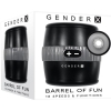 Gender X Barrel Of Fun Dual Ended Black Vibrating Stroker