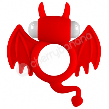 Cherry Banana Red Bat Vibrating Cock Ring