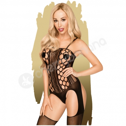 Penthouse Lingerie Black Bomb Squad Bodystocking 