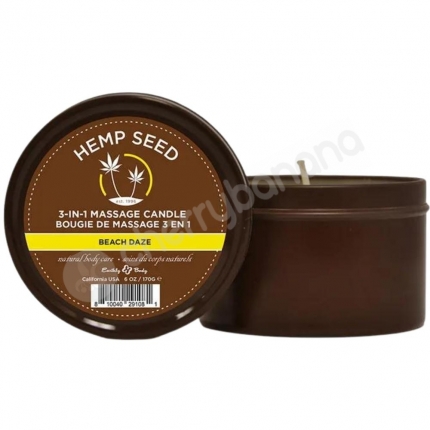 Earthy Body Hemp Seed 3-in-1 Beach Daze Massage Candle