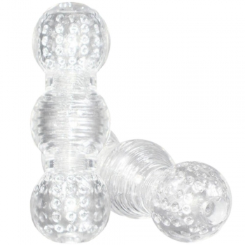 M For Men Master Stroker Clear Multi Textured Masturbator