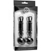 Master Series Black Bomber Nipple Clamps With Ball Weights