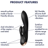 Satisfyer Double Flex G-Spot & Clitoris Flexible Black Rabbit With App Control