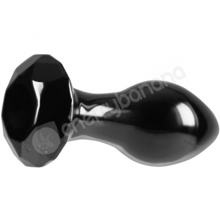 Crystal Gem Black Glass 2.8" Butt Plug