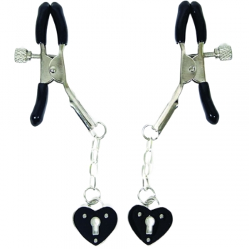 Sexy AF Clamp Couture Black Hearts Nipple Clamps
