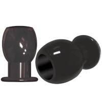 Port Hole Large Black Hollow Butt Plug