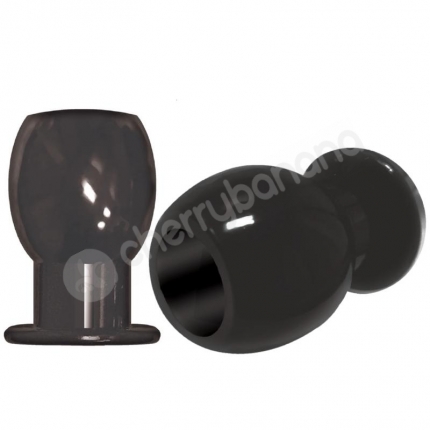 Port Hole Large Black Hollow Butt Plug Port Hole Large Black Hollow Butt Plug