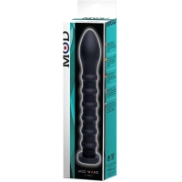 Mod Wand Black Ribbed Silicone Dildo Attachment for Mod Deluxe Thruster Kit