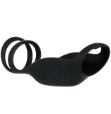 Gender X Rocketeer Black Vibrating Cock Sheath With Testicle Loops