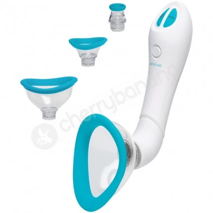 Doc Johnson Bloom Automatic & Vibrating Blue Clit, Vulva, Nipple Pump Doc Johnson Bloom Automatic & Vibrating Blue Clit, Vulva, Nipple Pump