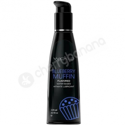 Wicked Aqua Blueberry Muffin Flavoured Water-Based Lubricant 120ml Wicked Aqua Blueberry Muffin Flavoured Water-Based Lubricant 120ml
