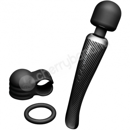 Bodywand Manwand Black Large Powerful Wand With Penis Attachment & Ring