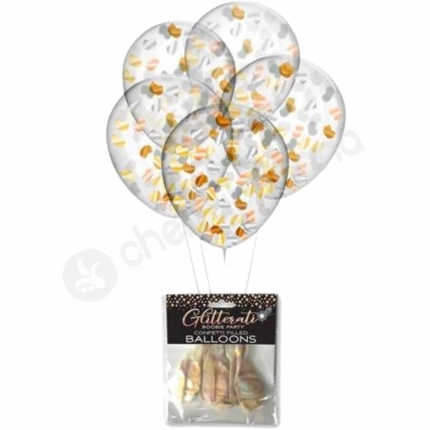 Glitterati Boobie Confetti Balloons - 5pk Glitterati Boobie Confetti Balloons - 5pk