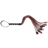 Saffron Cat-O-Nine-Tails Faux Leather Braided Flogger With Comfort Grip Handle