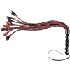 Saffron Cat-O-Nine-Tails Faux Leather Braided Flogger With Comfort Grip Handle