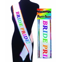 Bride Pride Rainbow Hen's Night Party Sash