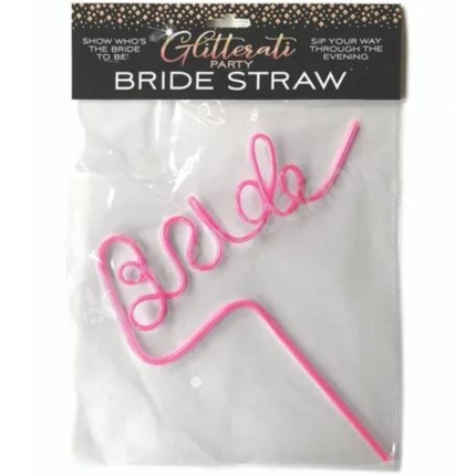 Glitterati Pink Bride Straw 