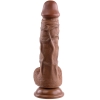 Evolved Realistic Dildo 8'' Dark Life-Like Dual Density Dong