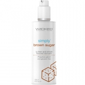 Wicked Simply Aqua Brown Sugar Flavoured Water-Based Lubricant 120ml