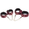 Master Series 6 Piece Burgundy Velvet Bondage Set