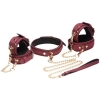 Master Series 6 Piece Burgundy Velvet Bondage Set