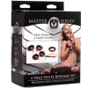 Master Series 6 Piece Burgundy Velvet Bondage Set