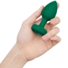 B-Vibe Vibrating Jewel M/L Emerald Butt Plug With Remote Control