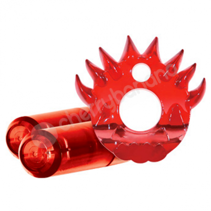 Crossbones The Flame Thrower Red Twin Bullet Cock Ring Crossbones The Flame Thrower Red Twin Bullet Cock Ring