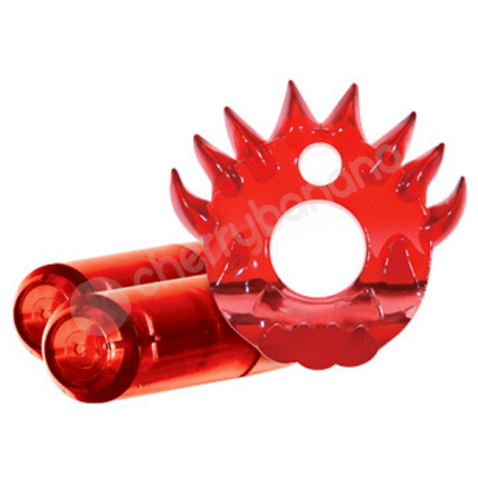 Crossbones The Flame Thrower Red Twin Bullet Cock Ring