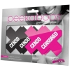 Peekaboo Premium Nipple Pasties Censored Black & Pink - 2 Pairs