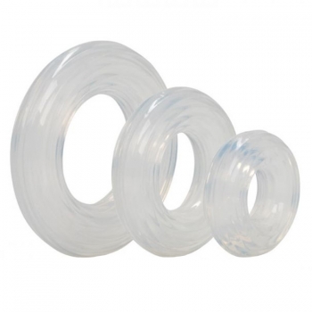 Premium Silicone Clear Cock Ring Set