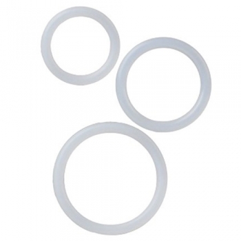 Silicone Support Rings Clear Cock Rings 3 Pack