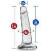 Naturally Yours Clear Glitter Dildo With Suction Cup Base