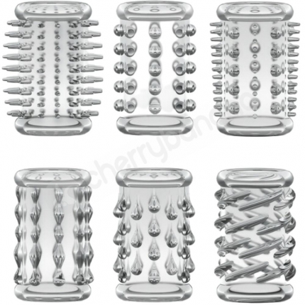 Stay Hard Clear Soft & Stretchy Cock Sleeve 6 Piece Kit Stay Hard Clear Soft & Stretchy Cock Sleeve 6 Piece Kit