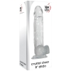 Adam & Eve Crystal Clear 8'' Dildo With Balls & Suction Cup Base