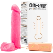 Clone-A-Willy Plus+ Hot Pink Vibrator Moulding Kit With Balls