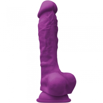 Colours Pleasures Purple 7" Firm Realistic Silicone Dildo