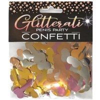 Glitterati Penis Party Colourful Metallic Penis Shaped Confetti