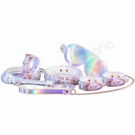 Cosmo Bondage Holographic Rainbow 6 Piece BDSM Kit Cosmo Bondage Holographic Rainbow 6 Piece BDSM Kit