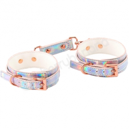 Cosmo Bondage Holographic Rainbow Wrist Cuffs