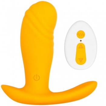 Evolved Creamsicle Orange 3" Vibrating Remote Control Wearable Butt Plug