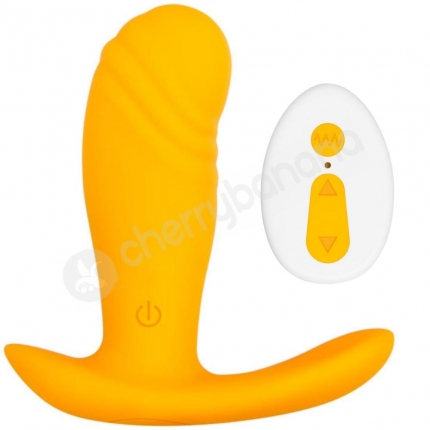 Evolved Creamsicle Orange 3" Vibrating Remote Control Wearable Butt Plug