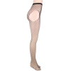 Cherry Banana Black Wide Grid Fishnet Crotchless Pantyhose