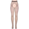 Cherry Banana Black Wide Grid Fishnet Crotchless Pantyhose