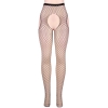 Cherry Banana Black Wide Grid Fishnet Crotchless Pantyhose